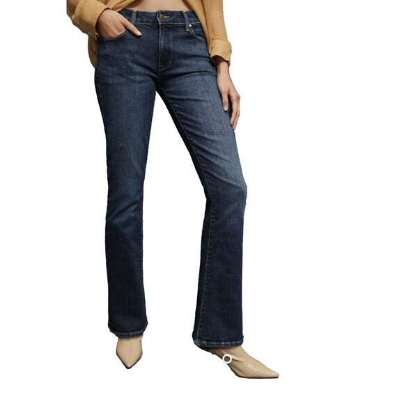 Fidelity Anthropologie Belladonna Women's Size 26 Mid Rise Bootcut Dark Jean NWT - Picture 1 of 13